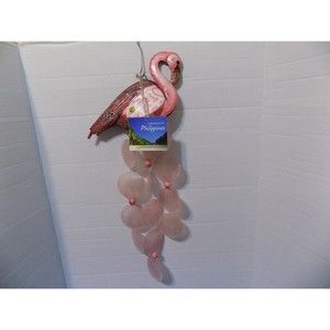 NEW Metal Flamingo Wind Chimes Figurine Philippines Home Decor Florida Souvenir